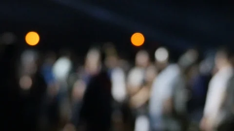 Blurry accelerated People Dance with Techno Music at Night Party Stock Footage 106210238