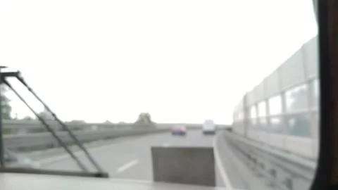 Blurry accelerated video from the bus window in the city in September. Stock Footage 160964664