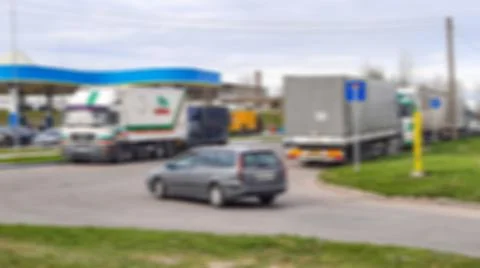 Blurry background with bokeh elements in a creative car-themed story. Photo f 스톡 사진