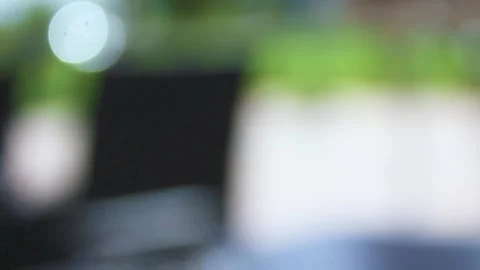 Blurry background inside a coffee shop Video stock 286110441