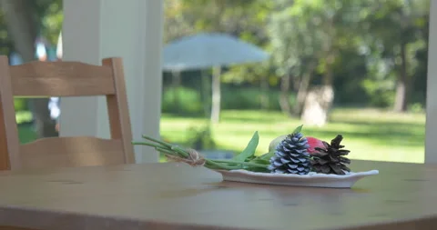 Blurry background interior design bar table chair window decorate indoors space  Stock Footage 251943704