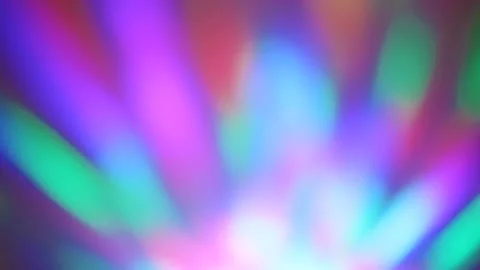 Blurry background of multicolored disco lights. Holiday lighting. New year Stock Footage 148283679