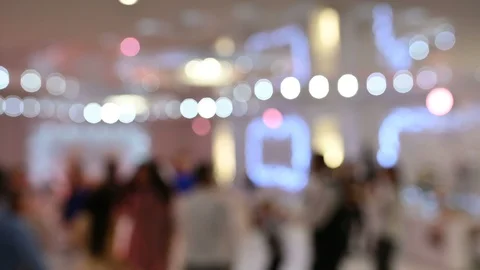 Blurry Background Party Show with Crowd Dancing in front Stock Footage 117465538