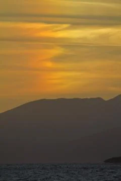 Blurry background of red sunset sky. Dramatic sky with colorful cloud backg.. Stock Photos