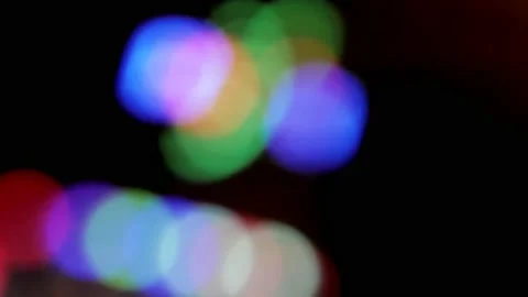 Blurry blinking multicolored lights during Tanglong Festival Stock Footage 136241252