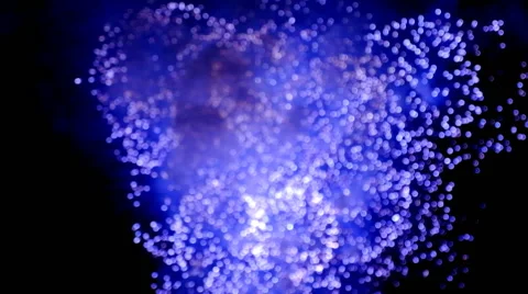 Blurry blue firework Stock Footage 44754080