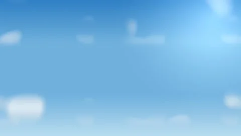 Blurry blue sky background with soft white clouds. 2d animation Stock Footage 343356492