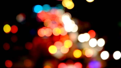 Blurry bokeh on the street Vídeo Stock 44754208