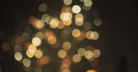 Blurry bright lights of different colors in the sky, fireworks, holiday, 4k Stock Footage 148535667