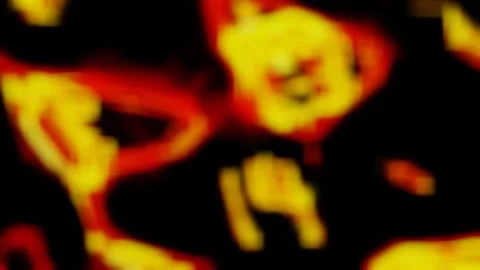 Blurry bright spots move slowly. looping abstract animation. 3d render Stock Footage 253676918