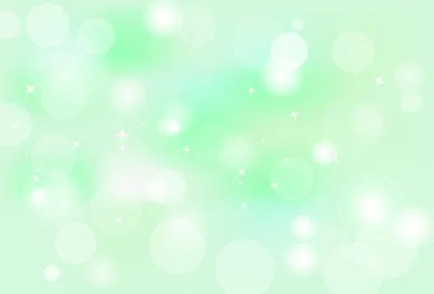 Blurry bubble air soft green scattered glitter sparkle with stars light nature Stock Illustration