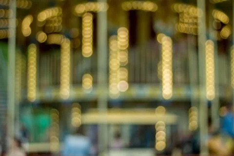 Blurry carousel. Festive background. Stock Photos