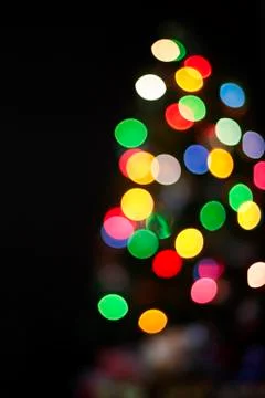 Blurry Chrismas tree background. Stock Photos