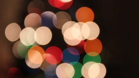 Blurry Christmas lights Stock Footage 71417652