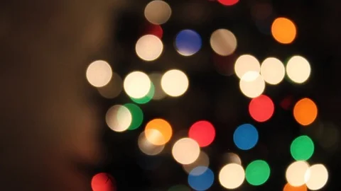 Blurry Christmas lights Stock Footage 71419218