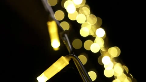 Blurry Christmas Lights Stock Footage