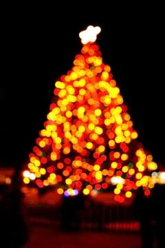 Blurry christmas tree Foto stock