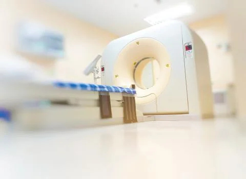 Blurry close up CT scan an advance technology for medical diagnosis Stock Photos