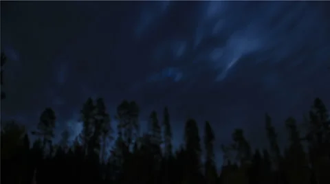 Blurry Cloudy Night Video stock 56202487