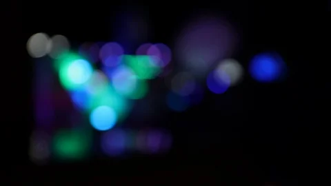Blurry colourful lights of carnival carousel ride in motion Stock Footage 120527615