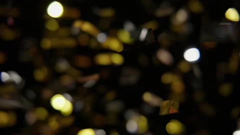 Blurry Confetti On A Black Background Stock Footage 233460274