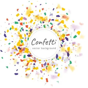 Blurry Confetti Stock Vector Background on White Stock Illustration