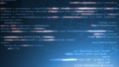 Blurry digital computer code animation 動画素材 129331147