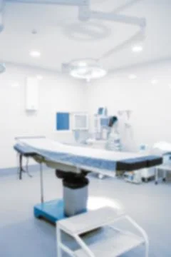 Blurry empty interior operating room and modern equipment in hospital.Medical Stock Photos