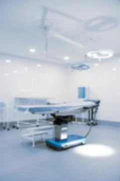Blurry empty interior operating room and modern equipment in hospital.Medical Stock Photos