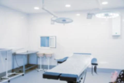 Blurry empty interior operating room and modern equipment in hospital.Medical Stock Photos