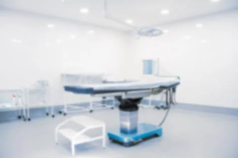 Blurry empty interior operating room and modern equipment in hospital.Medical Stock Photos