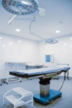 Blurry empty interior operating room and modern equipment in hospital.Medical Stock Photos