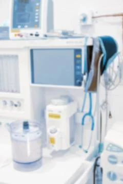 Blurry empty interior operating room and modern equipment in hospital.Medical Stock Photos