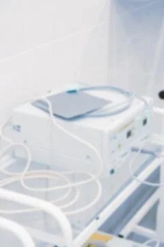 Blurry empty interior operating room and modern equipment in hospital.Medical Stock Photos