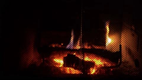 Blurry Fireplace Stock Footage 146615944