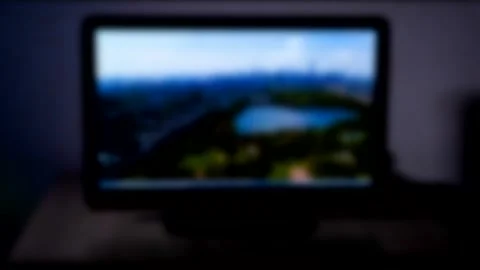 Blurry frames of television programs often change, which interfere with a mind Stock Footage 243680955