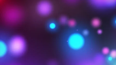 Blurry glowing multicolored particles changing size. Stylish festive BG. Stock Footage 253733954