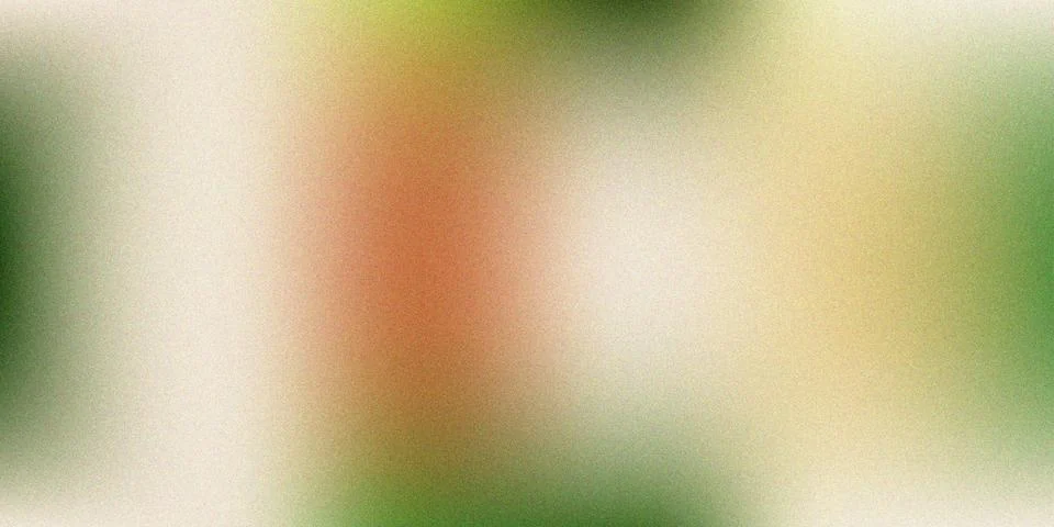 Blurry gradient background with green, orange, and white colors Stockillustratie