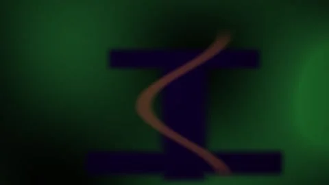 Blurry green background with dark letter and curve. Stock Footage 336693315