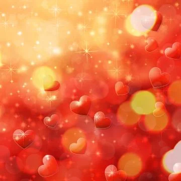 Blurry hearts background Stock Illustration