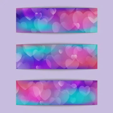 Blurry hearts background Stock Illustration