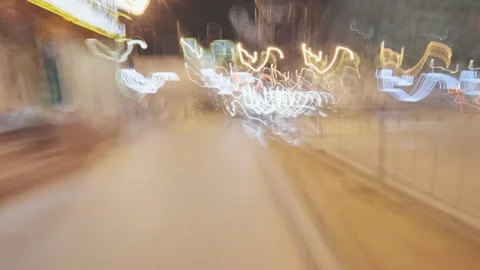 A blurry hyperlapse through the streets of the city. 스톡 동영상 195882355