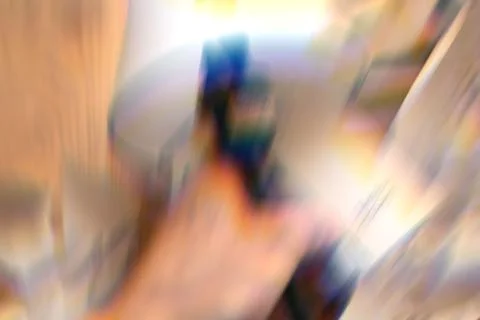 Blurry Image of Man Holding Digital Lamp Stock-Illustration