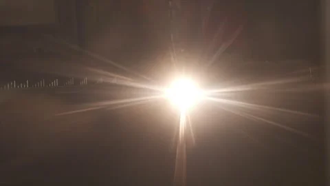 A blurry image of a person with a light shining on them Stock Footage 302457254