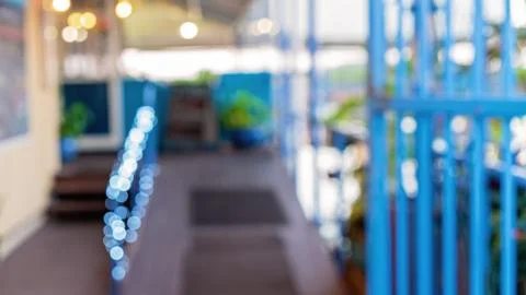Blurry Image Of Restaurant Entry Suitable For Background Use Stock Photos