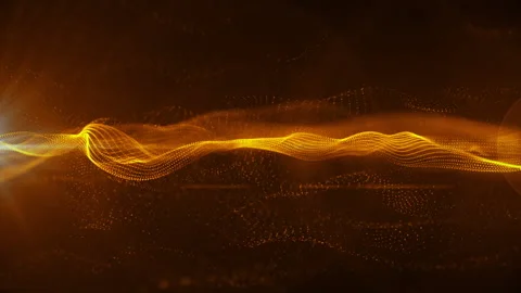 Blurry image of yellow lights in dark room with black background Stock Footage 239425488