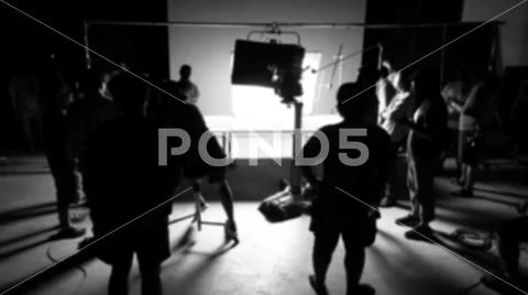 Blurry images of making video production Stock-Fotos