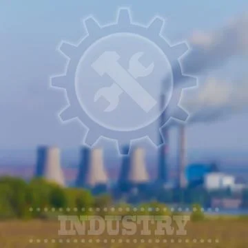 Blurry Industrial Background. Vector Illustration, Interface Tem Stock-Illustration