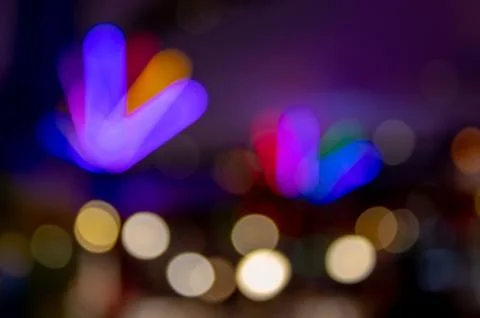 Blurry light used as a background. Stock Photos