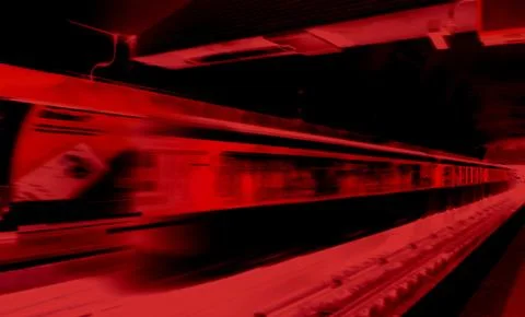 Blurry motion subway train used in digital art. Stock Illustration